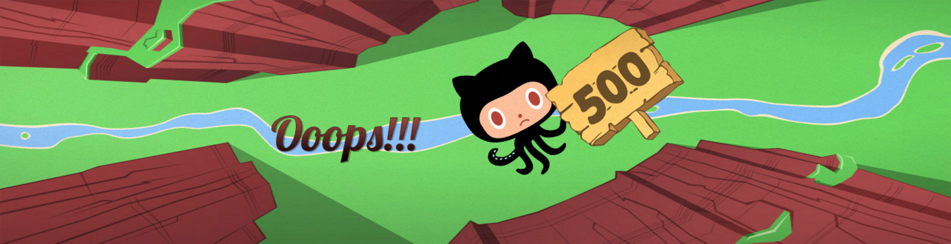 GitHub’s 500 error page